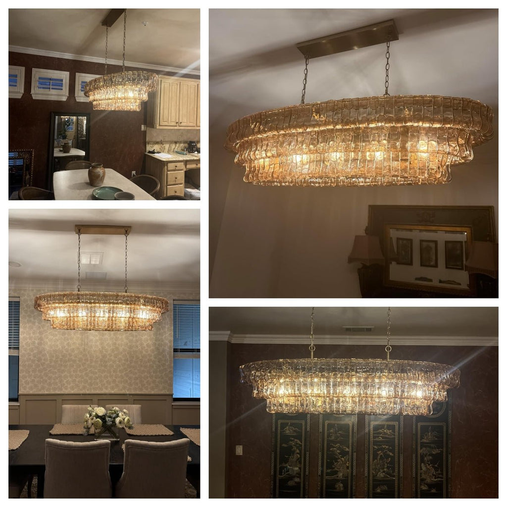 Ghiaccio Oval Chandelier - fovolighting