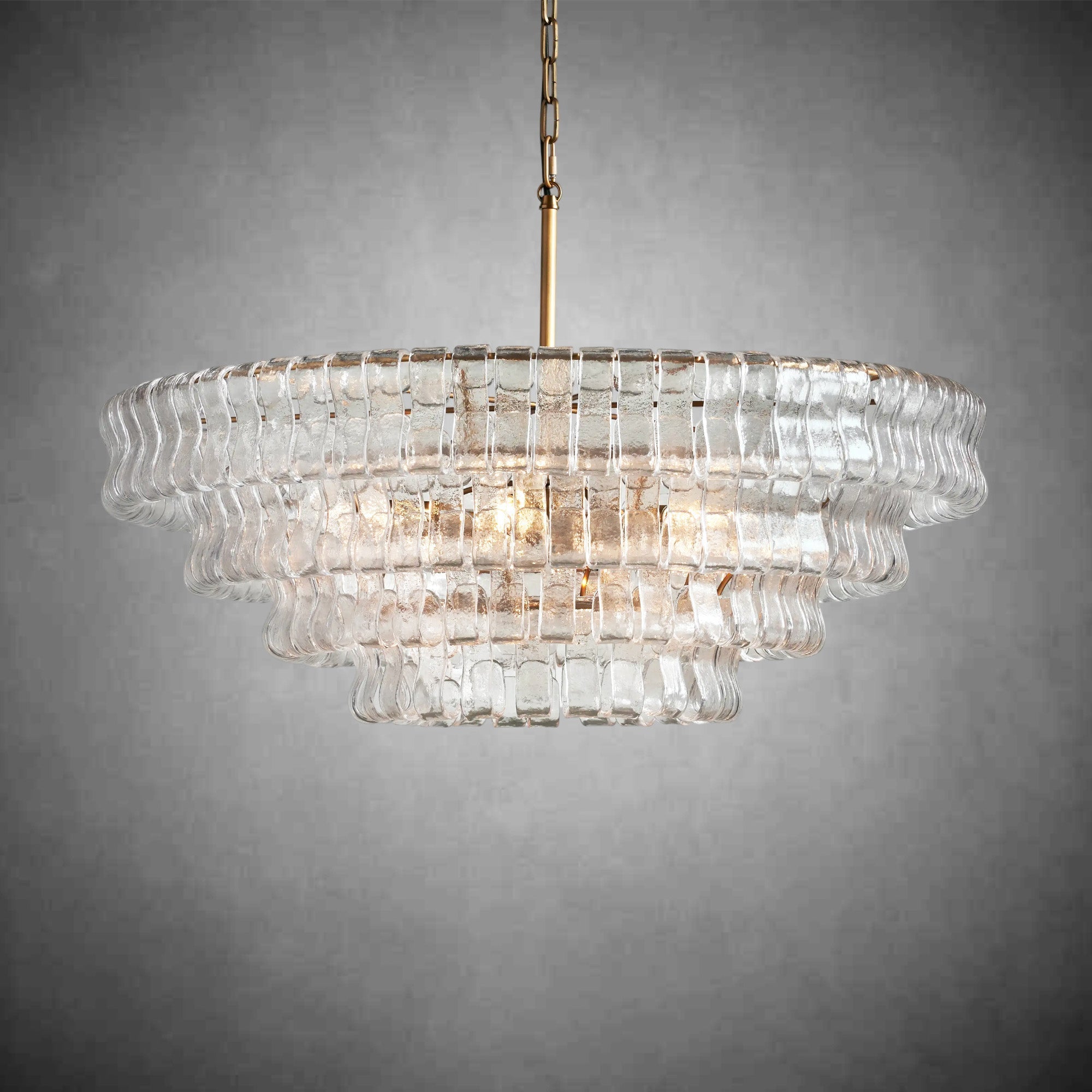 Ghiaccio Round Glass Chandelier - fovolighting
