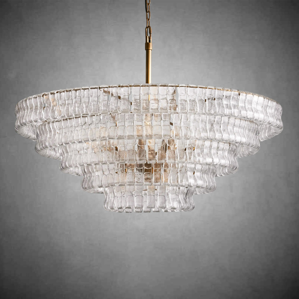 Ghiaccio Round Glass Chandelier - fovolighting