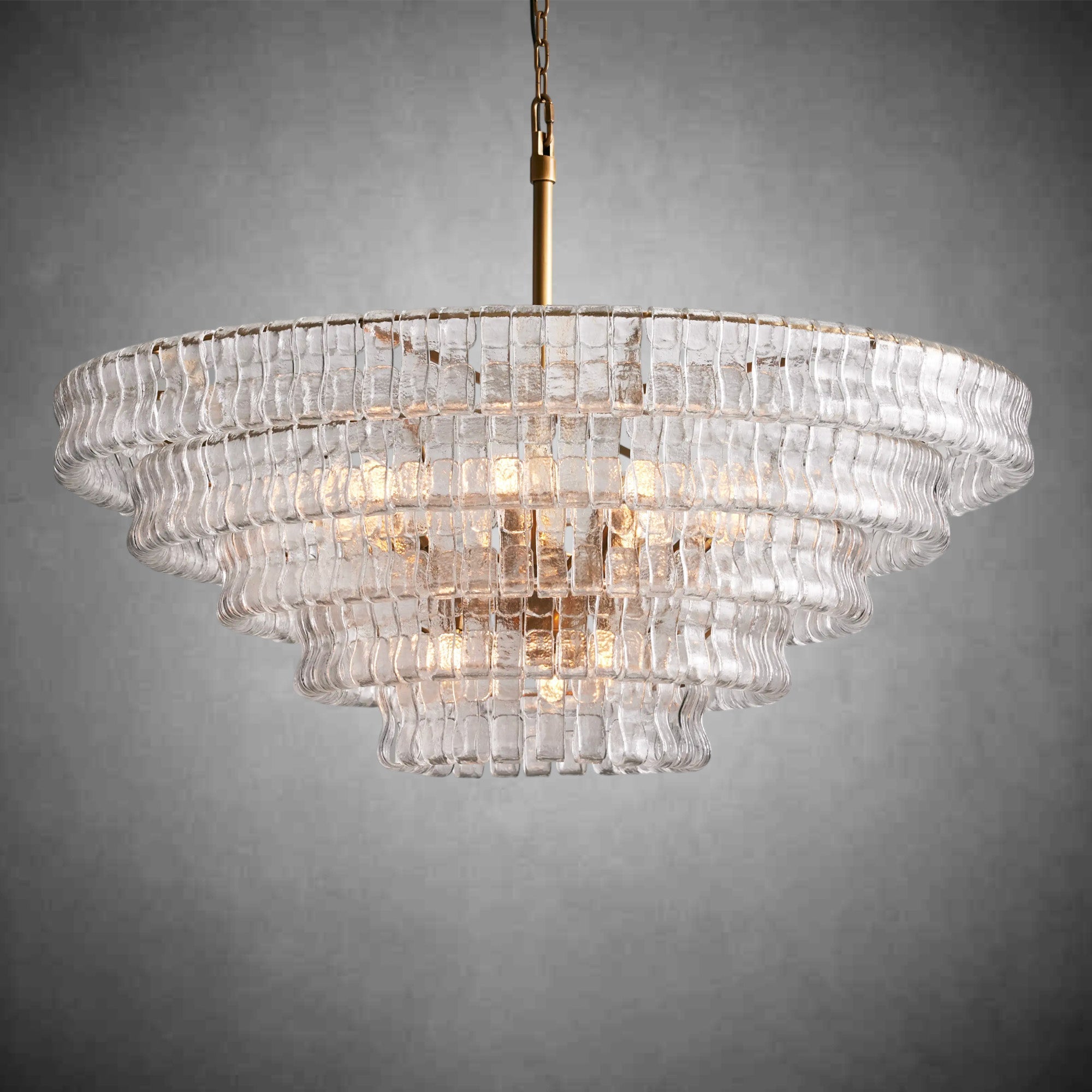 Ghiaccio Round Glass Chandelier - fovolighting