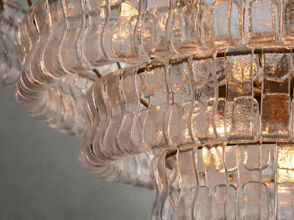 Ghiaccio Round Glass Chandelier - fovolighting