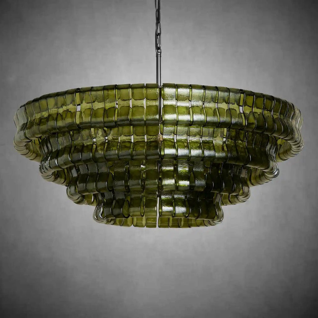 Ghiaccio Round Glass Chandelier - fovolighting