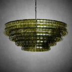 Ghiaccio Round Glass Chandelier - fovolighting