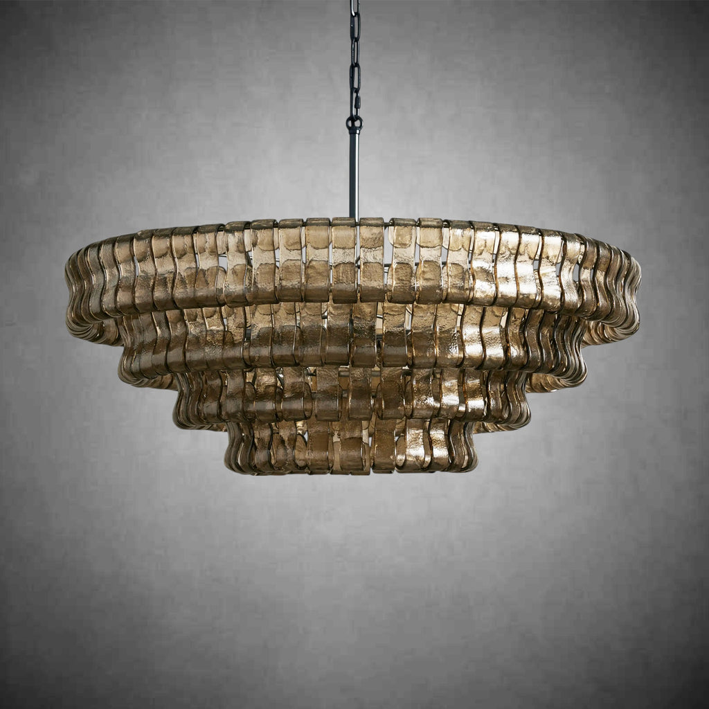 Ghiaccio Round Glass Chandelier - fovolighting