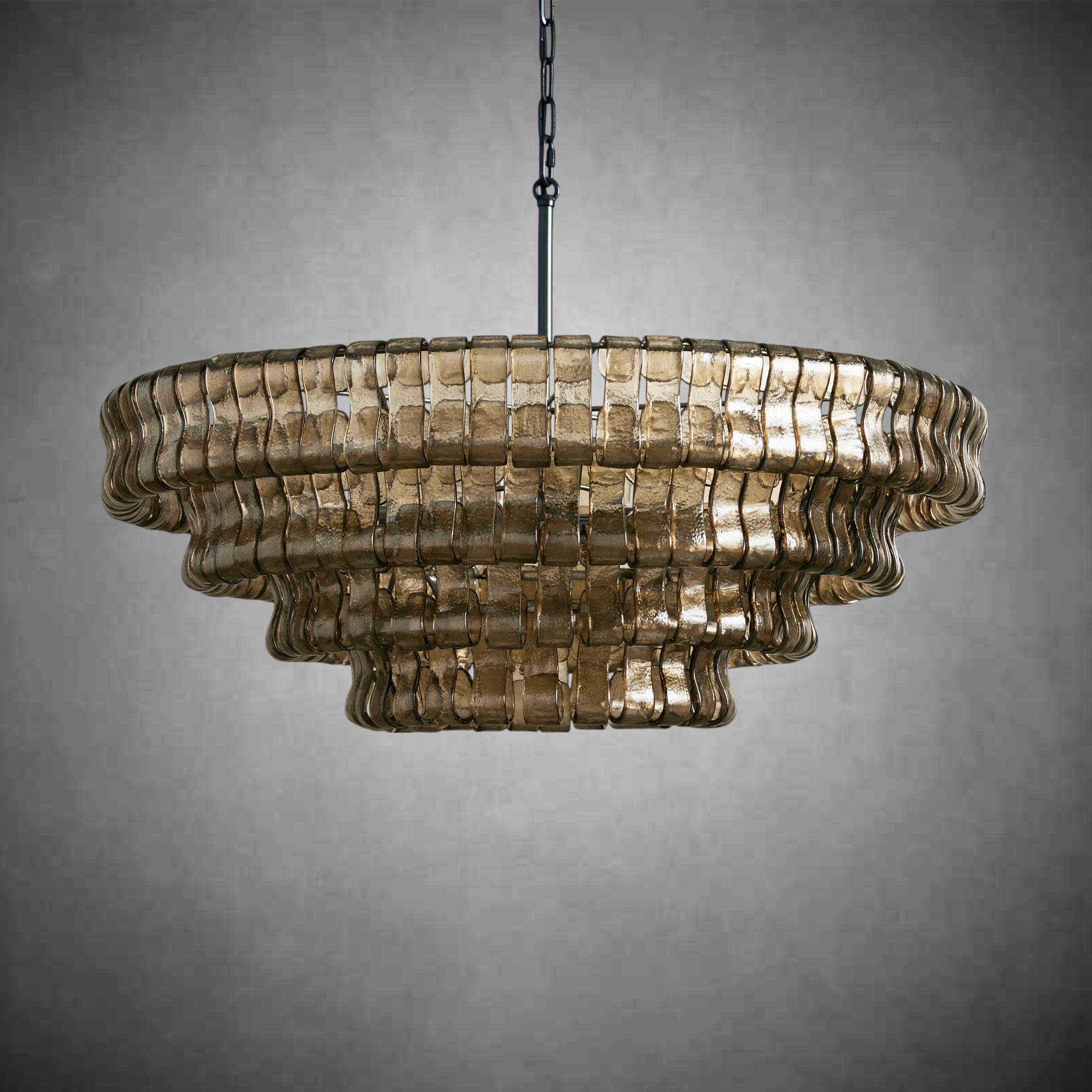 Ghiaccio Round Glass Chandelier - fovolighting