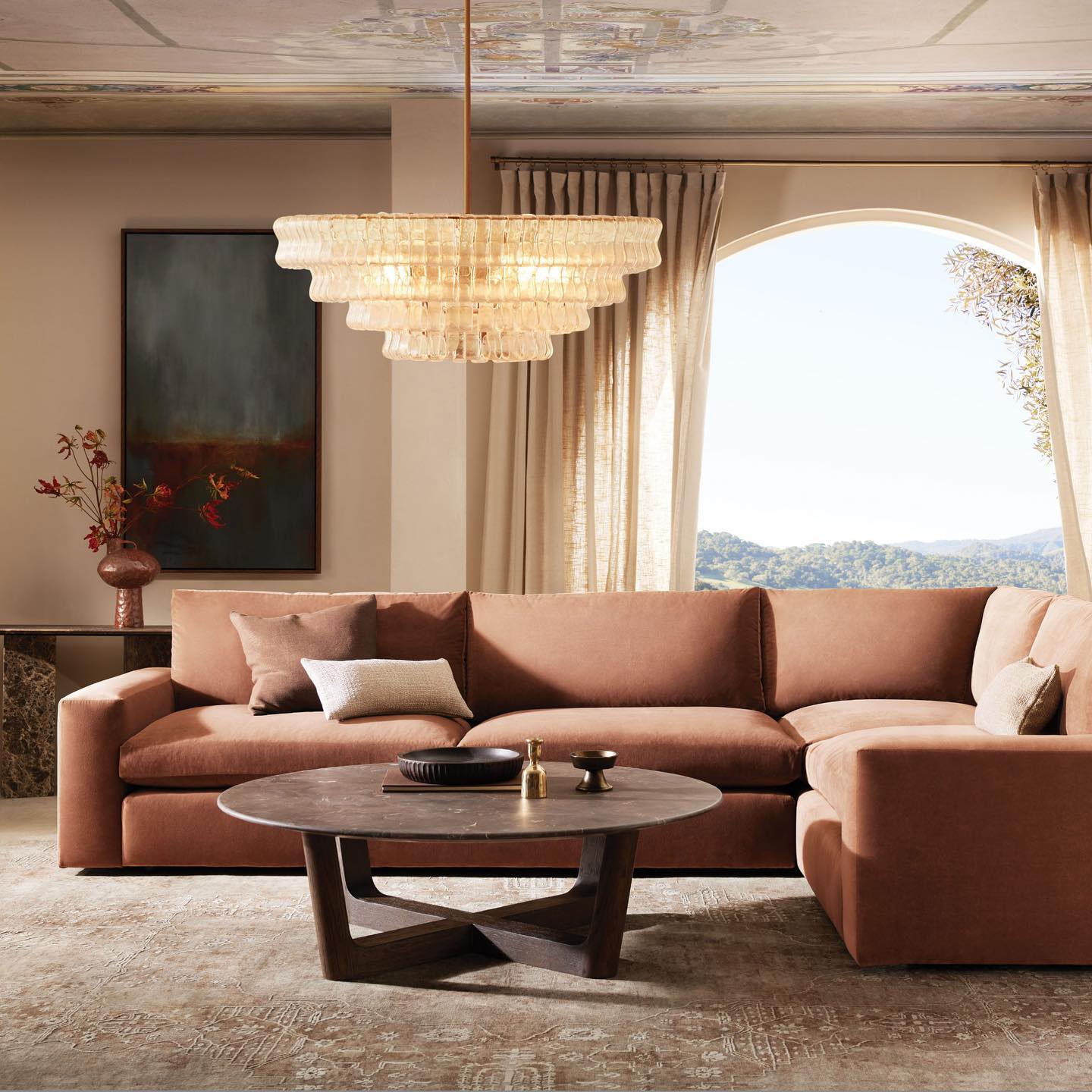 Ghiaccio Round Glass Chandelier - fovolighting