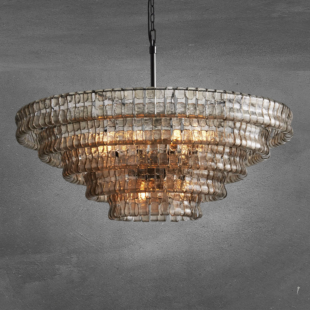 Ghiaccio Round Glass Chandelier - fovolighting