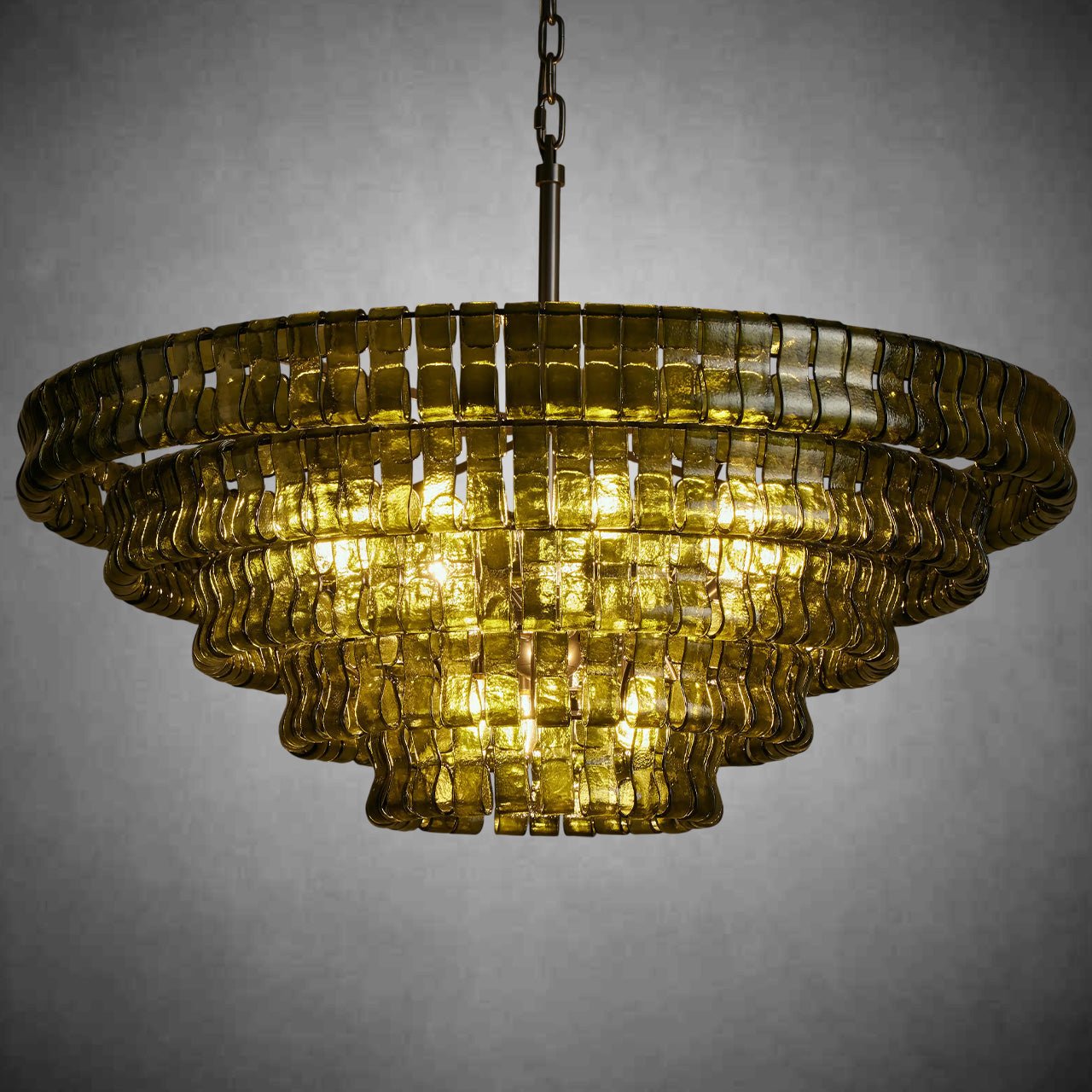 Ghiaccio Round Glass Chandelier - fovolighting