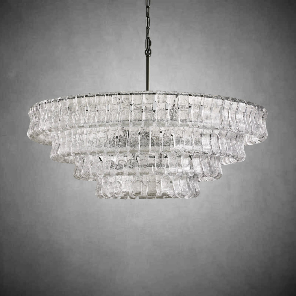 Ghiaccio Round Glass Chandelier - fovolighting