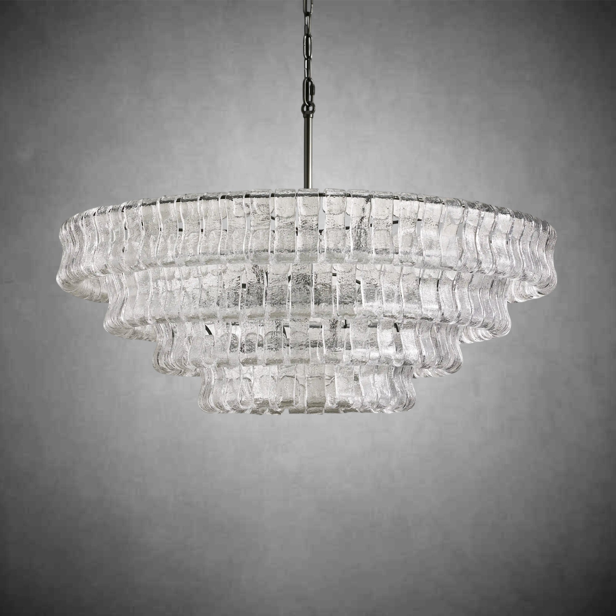 Ghiaccio Round Glass Chandelier - fovolighting