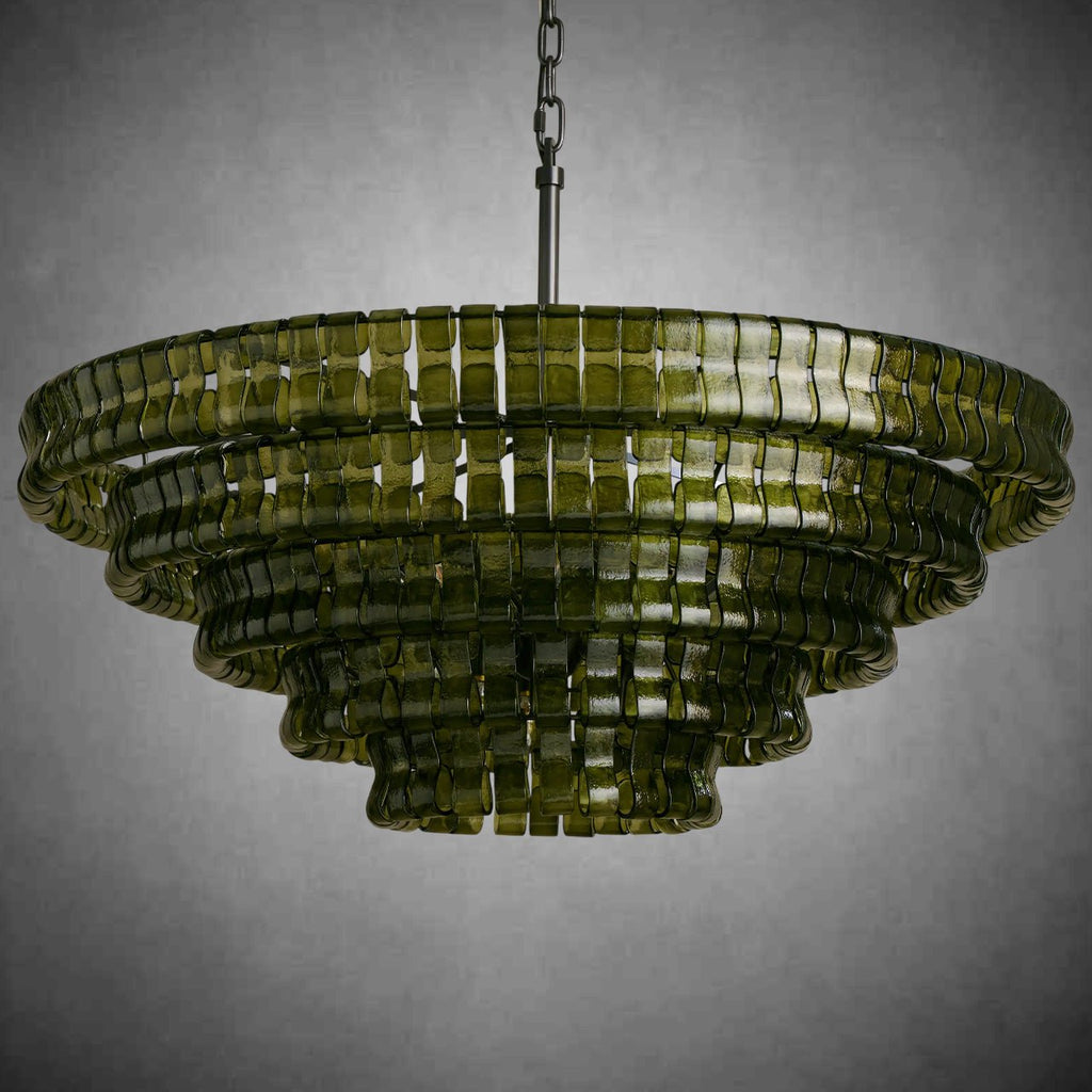 Ghiaccio Round Glass Chandelier - fovolighting