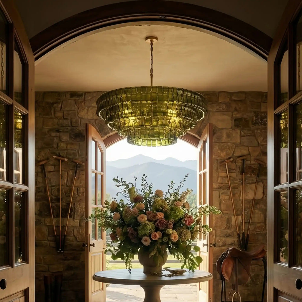 Ghiaccio Round Glass Chandelier - fovolighting
