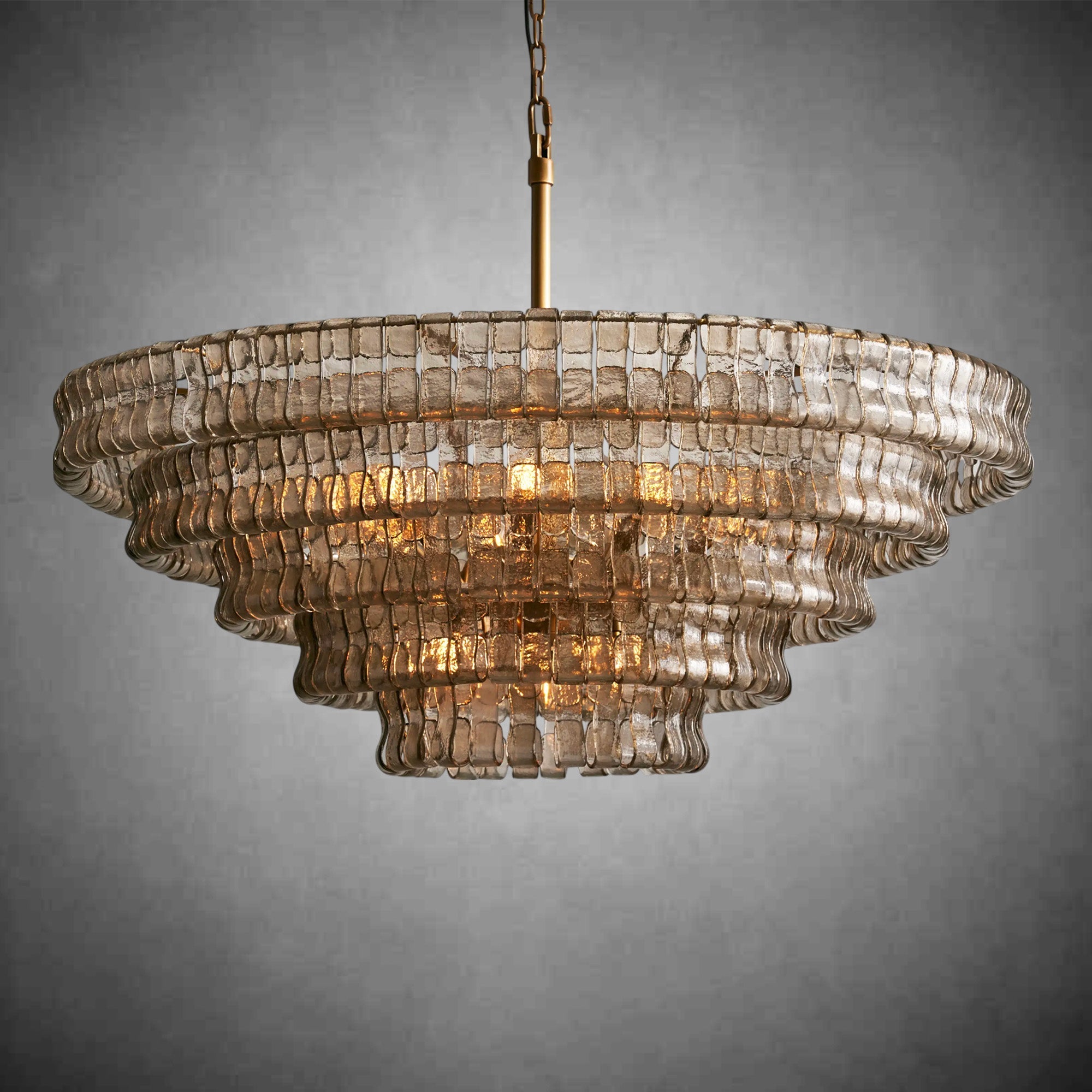 Ghiaccio Round Glass Chandelier - fovolighting