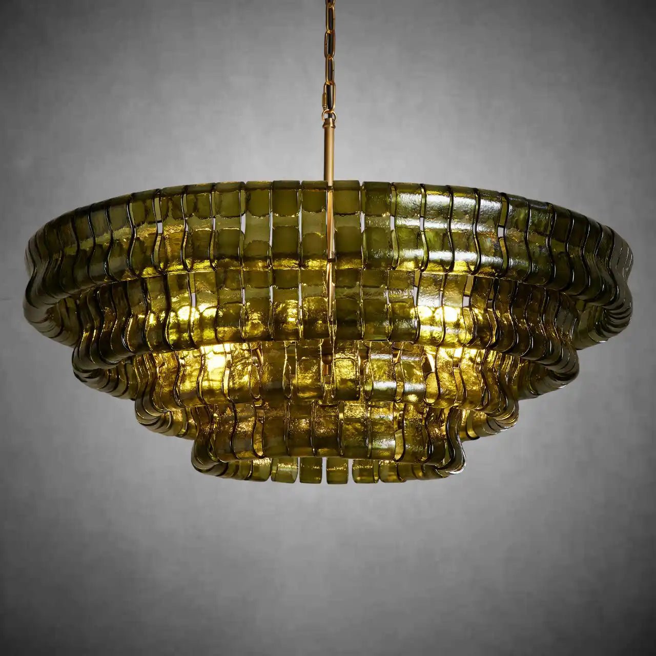 Ghiaccio Round Glass Chandelier - fovolighting