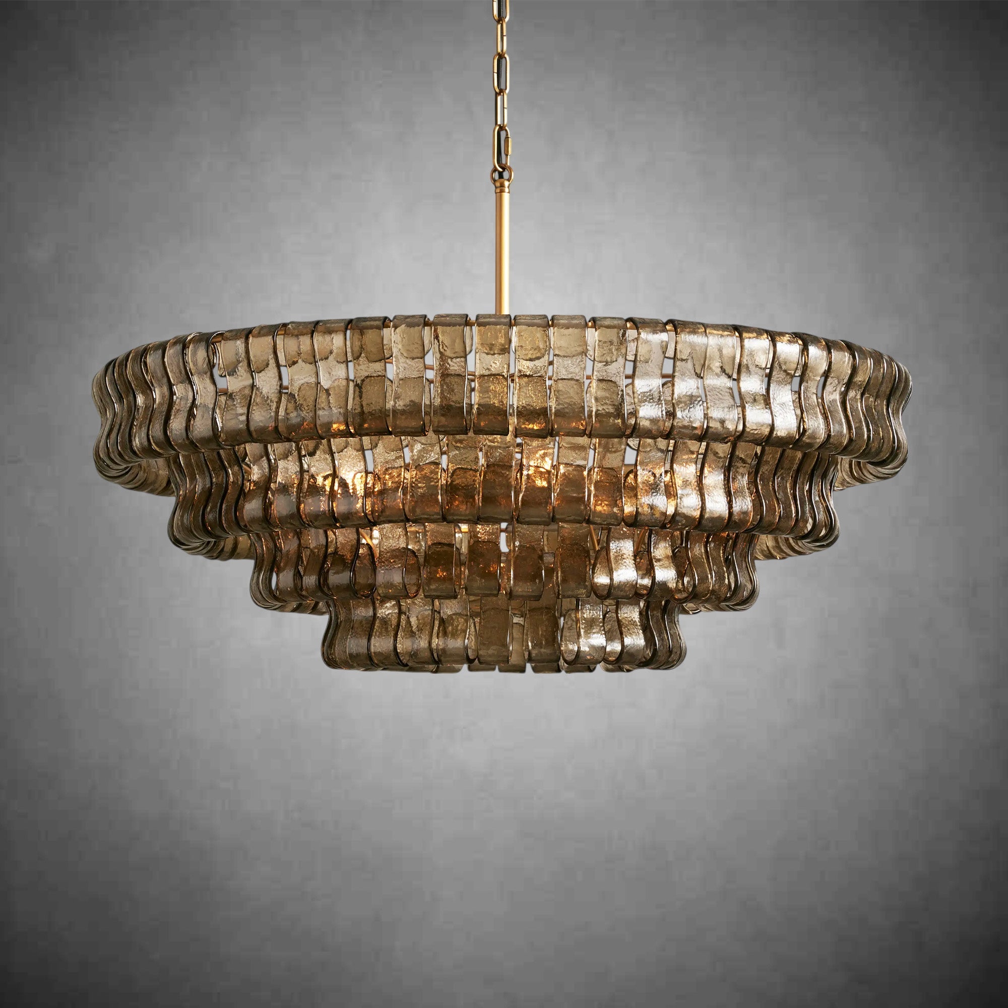 Ghiaccio Round Glass Chandelier - fovolighting