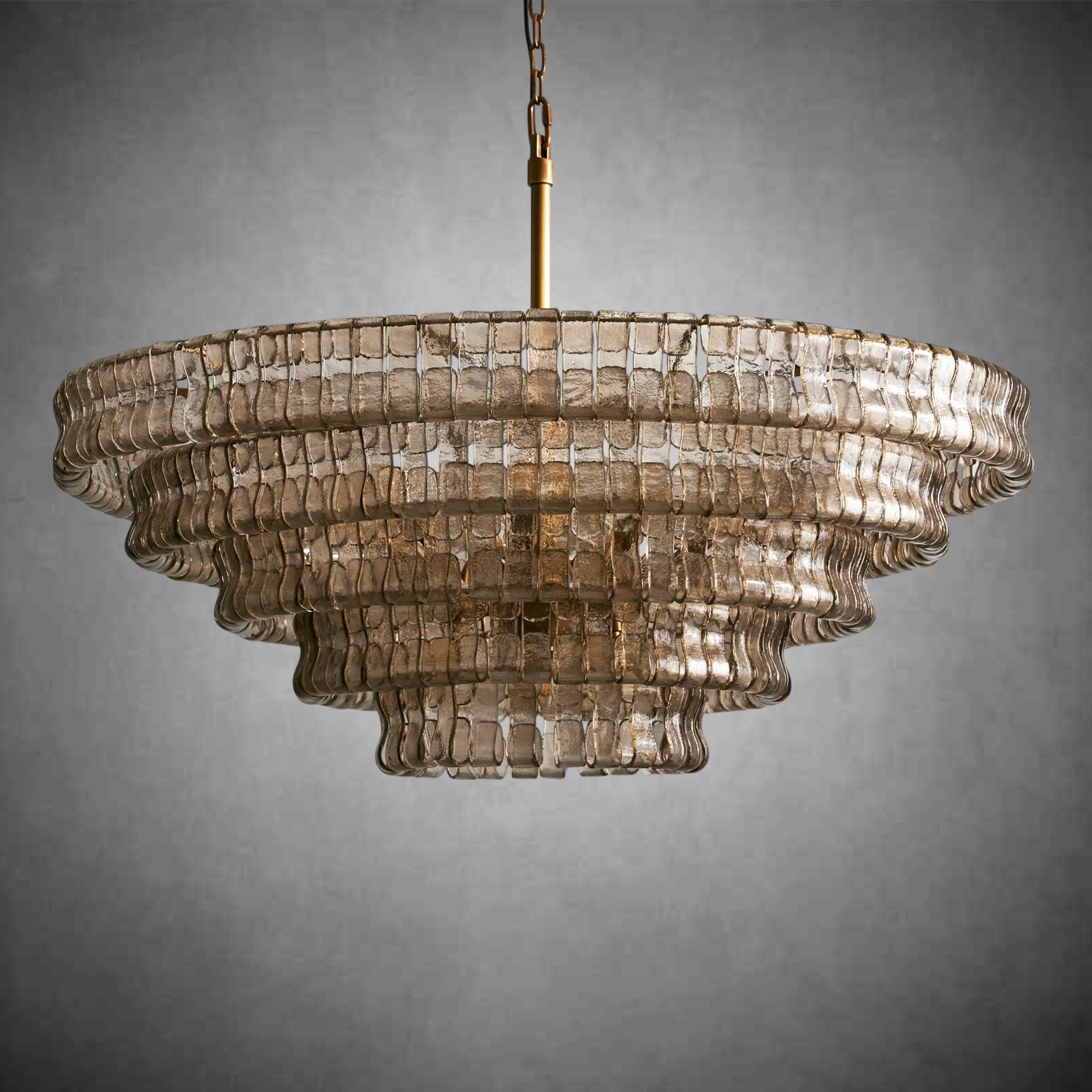Ghiaccio Round Glass Chandelier - fovolighting