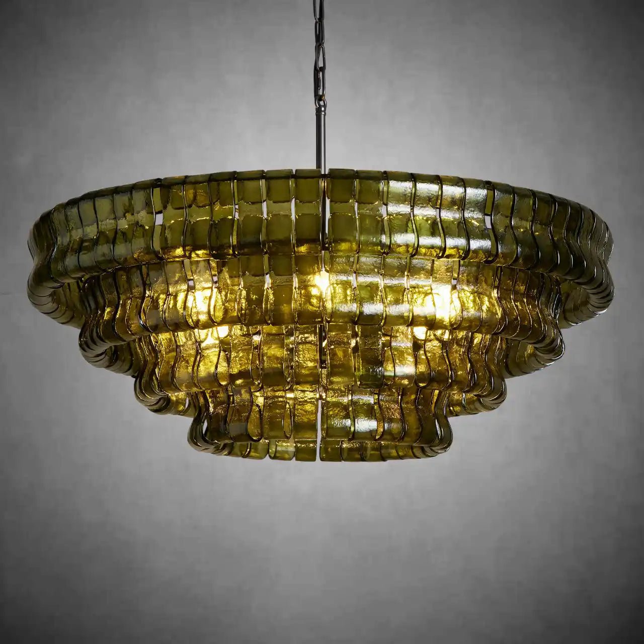Ghiaccio Round Glass Chandelier - fovolighting