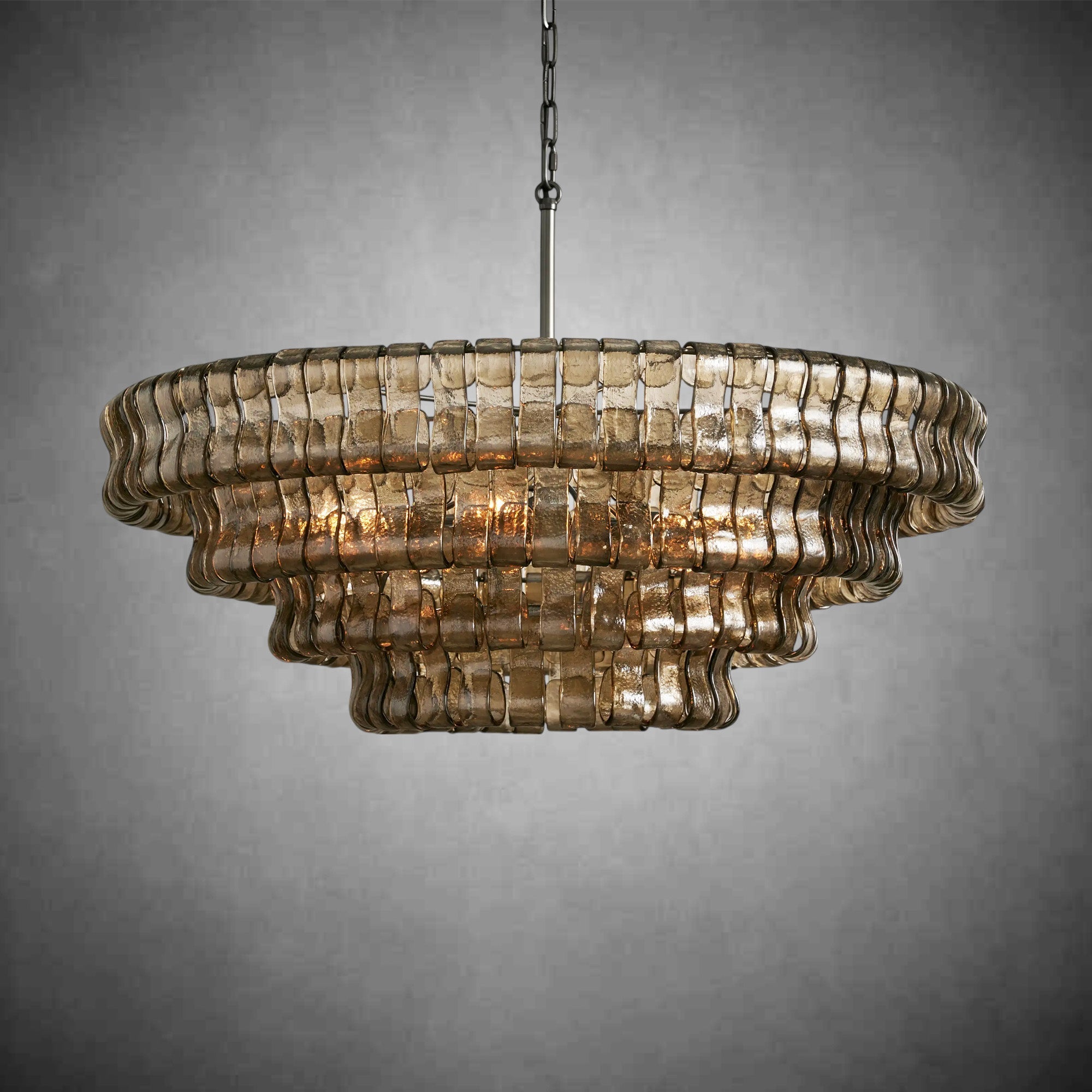 Ghiaccio Round Glass Chandelier - fovolighting