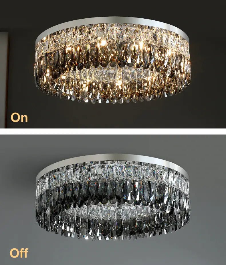 Giano Crystal Flush Mount Chandelier - fovolighting