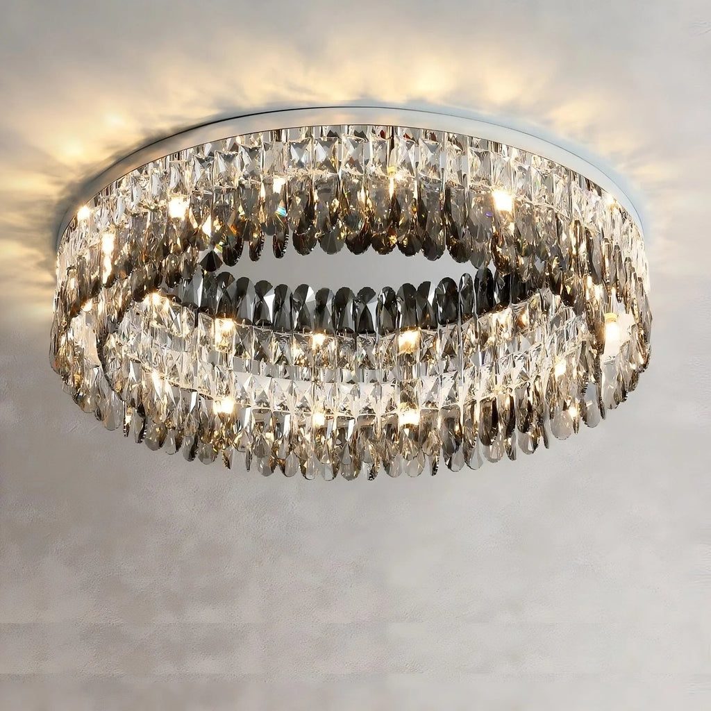 Giano Crystal Flush Mount Chandelier - fovolighting