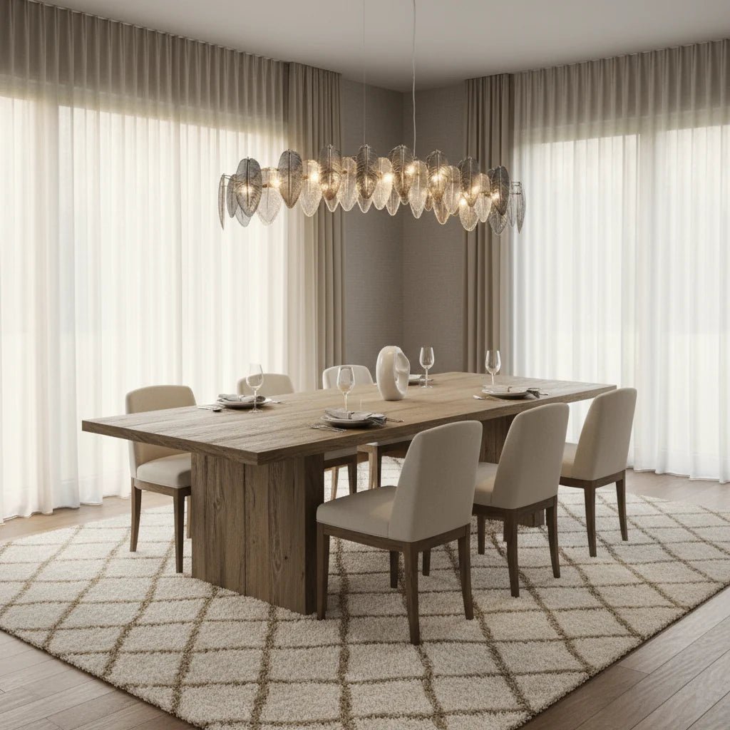 Giatti Modern Glass Dining Room Chandelier - fovolighting