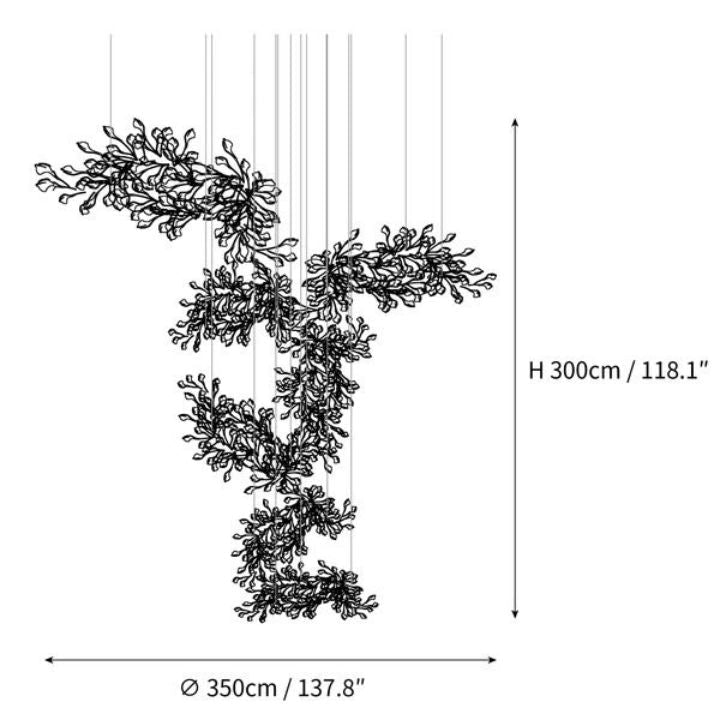 Gingko Combination Chandelier - fovolighting