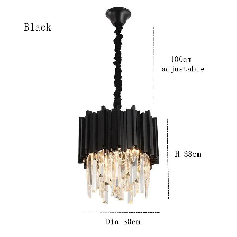 Gio 12 Inch Modern Crystal Chandelier - fovolighting