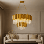 Gio 2 - Tier Crystal Chandelier - fovolighting