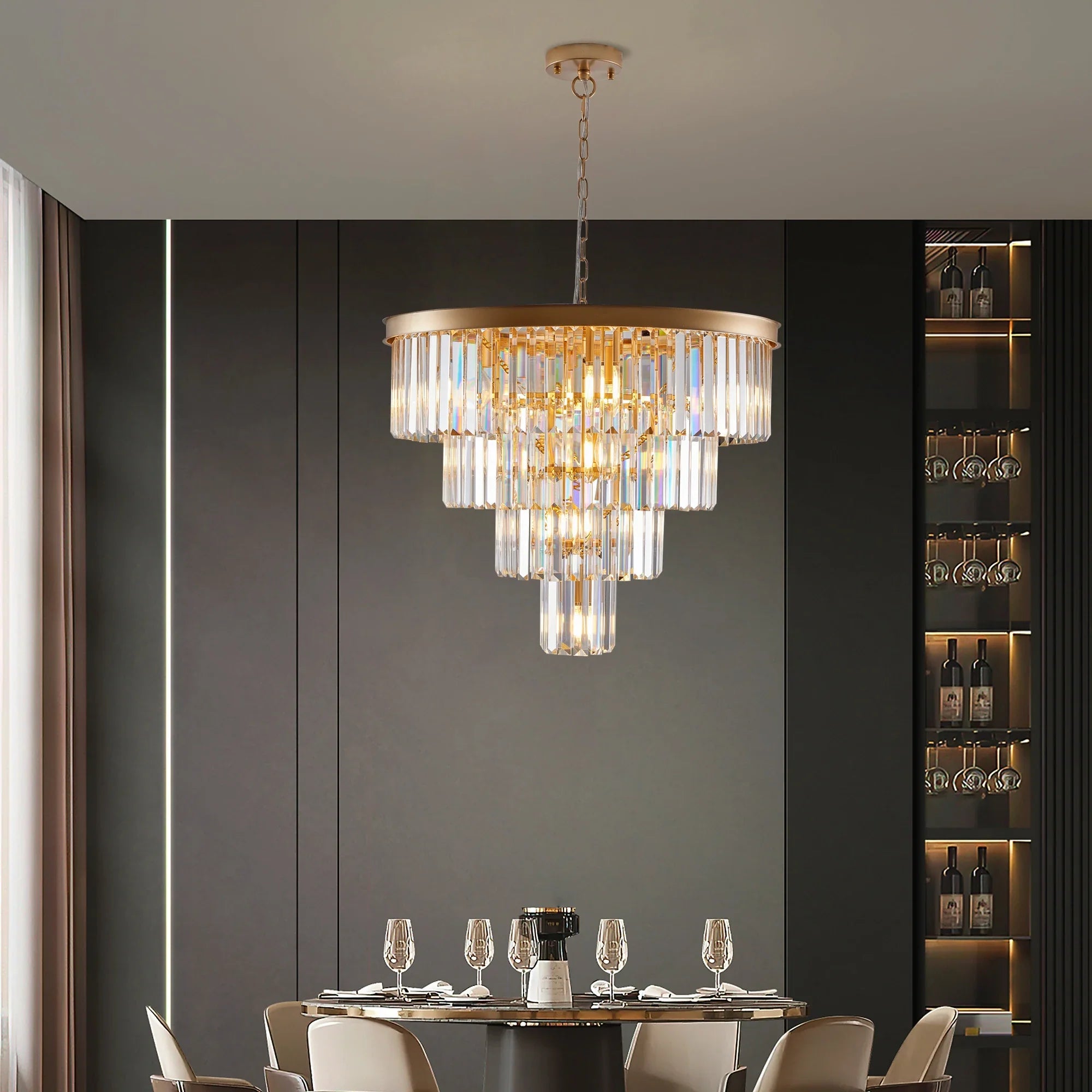 Gio 23.6" Crystal Chandelier - fovolighting