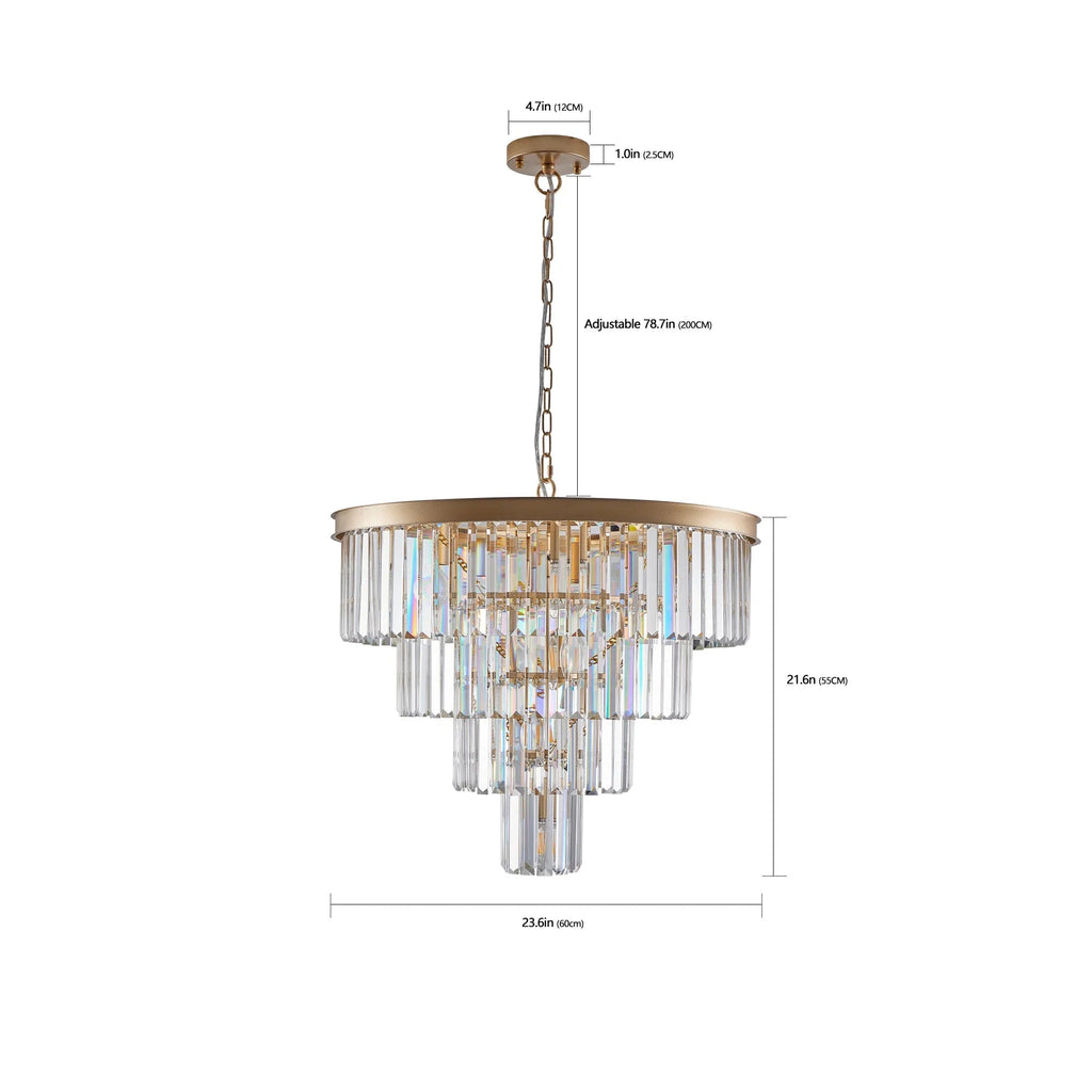 Gio 23.6" Crystal Chandelier - fovolighting