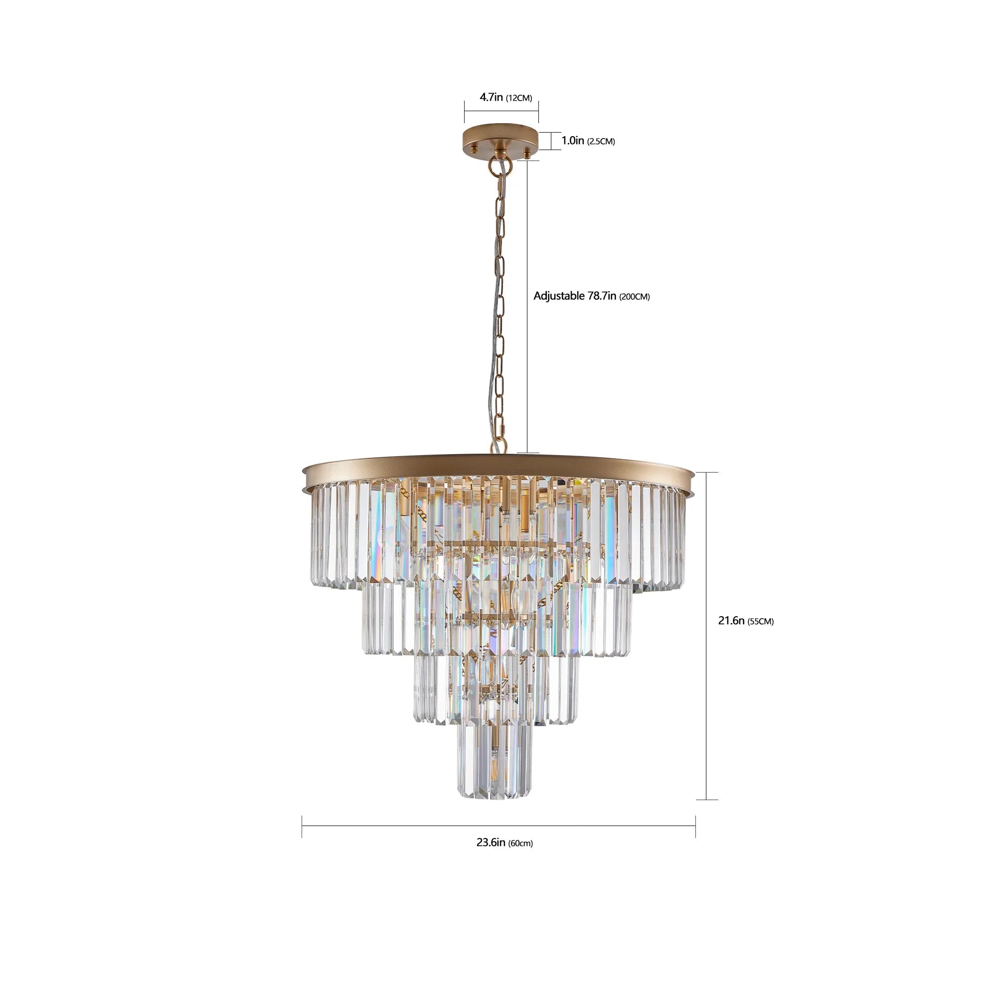 Gio 23.6" Crystal Chandelier - fovolighting