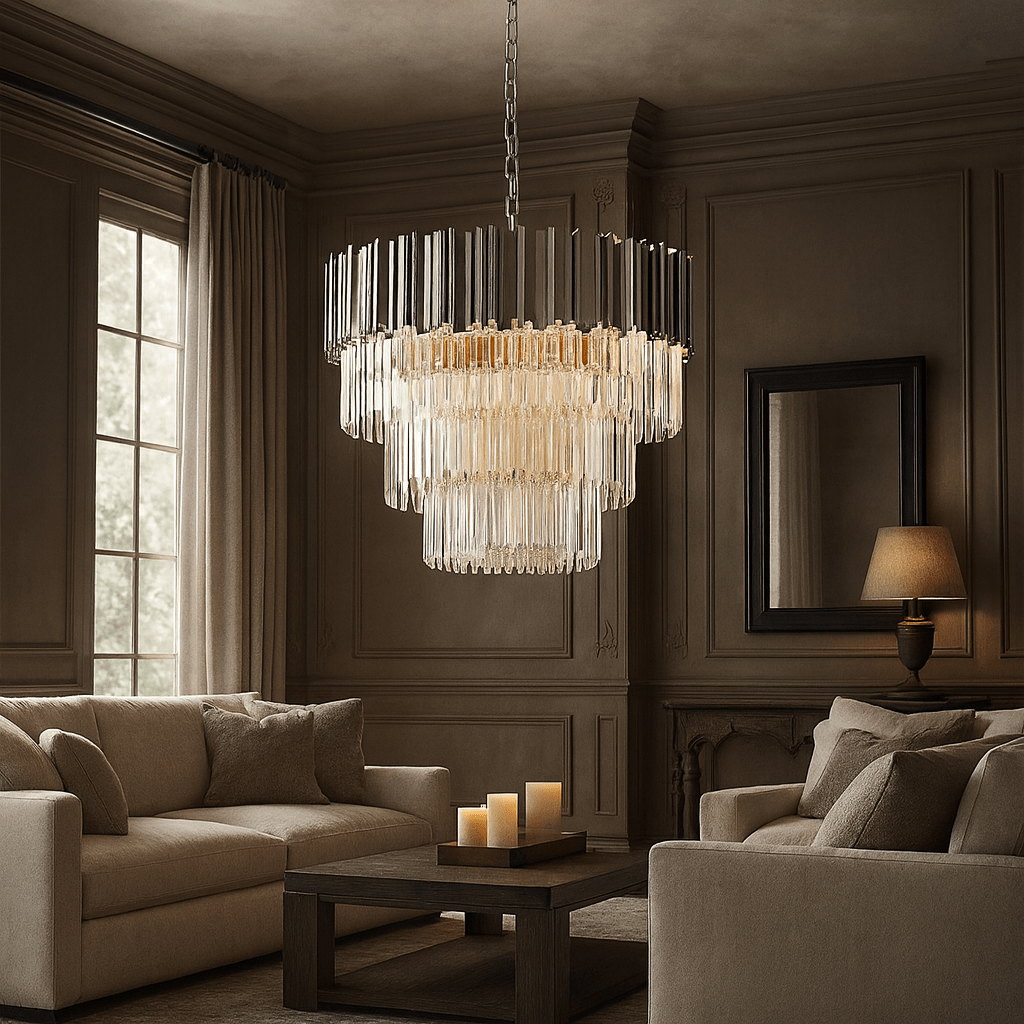 Gio 4 - Tier Crystal Chandelier - fovolighting