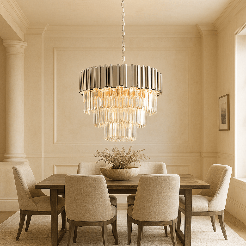 Gio 4 - Tier Crystal Chandelier - fovolighting