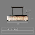 Gio Amber Crystal Dining Chandelier - fovolighting