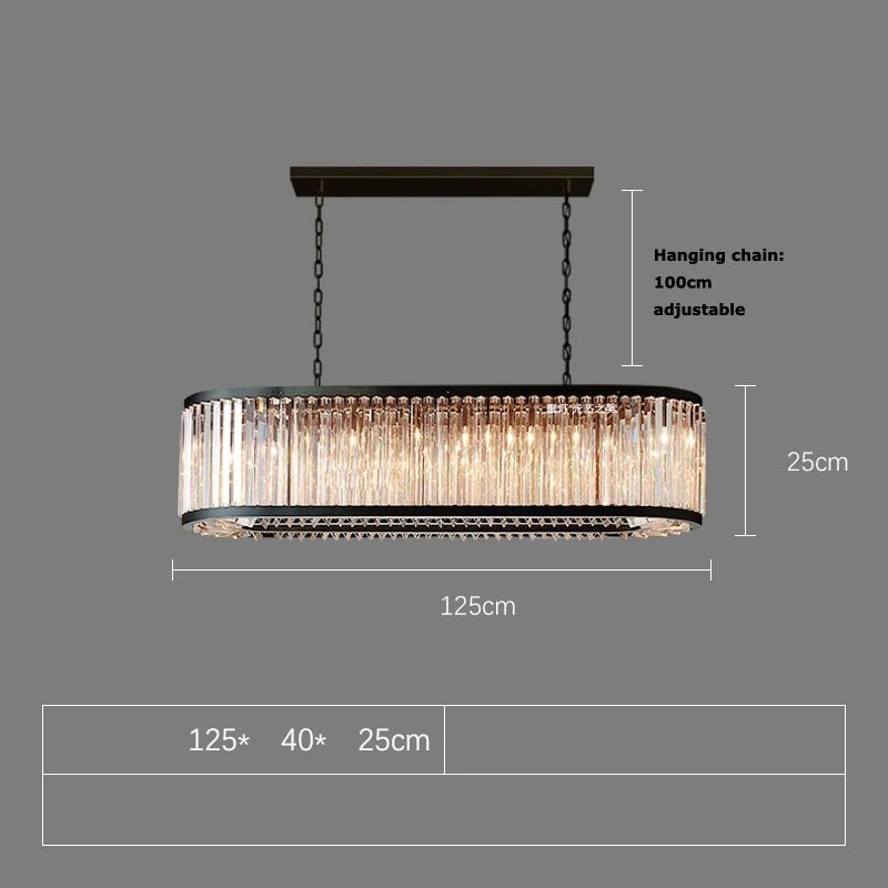 Gio Amber Crystal Dining Chandelier - fovolighting