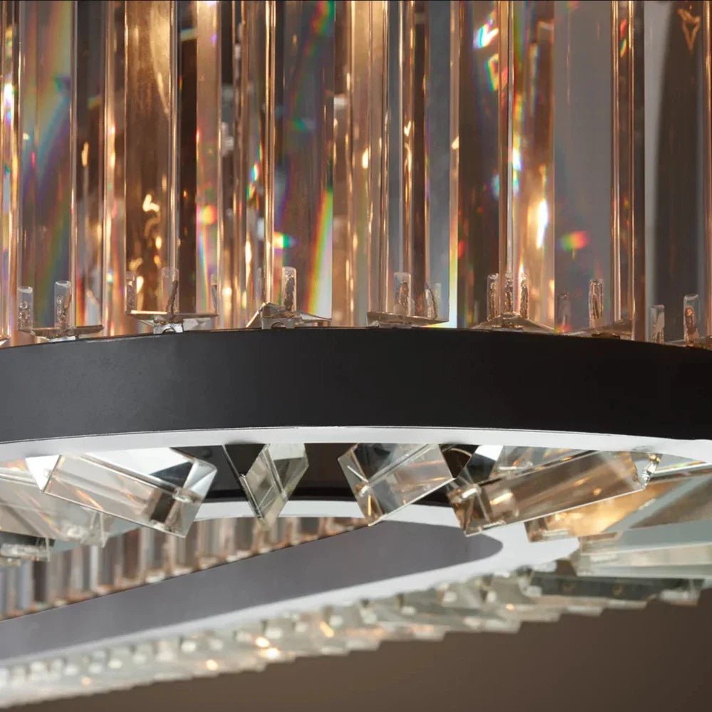 Gio Amber Crystal Dining Chandelier - fovolighting