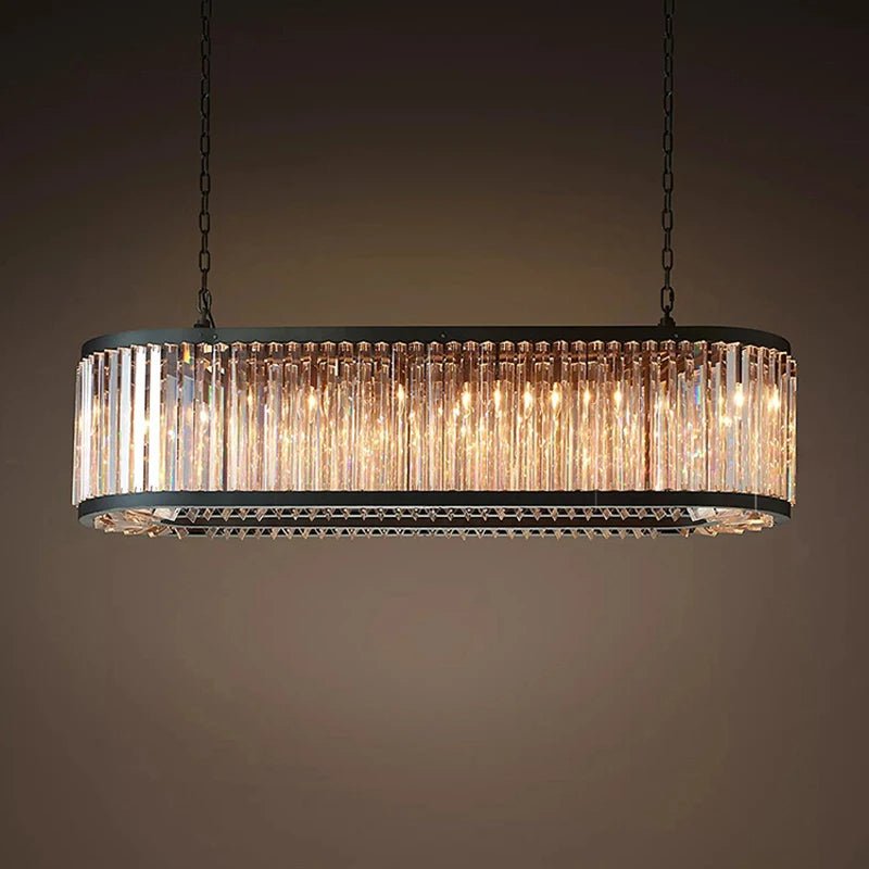 Gio Amber Crystal Dining Chandelier - fovolighting