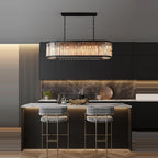Gio Amber Crystal Dining Chandelier - fovolighting