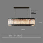 Gio Amber Crystal Dining Chandelier - fovolighting
