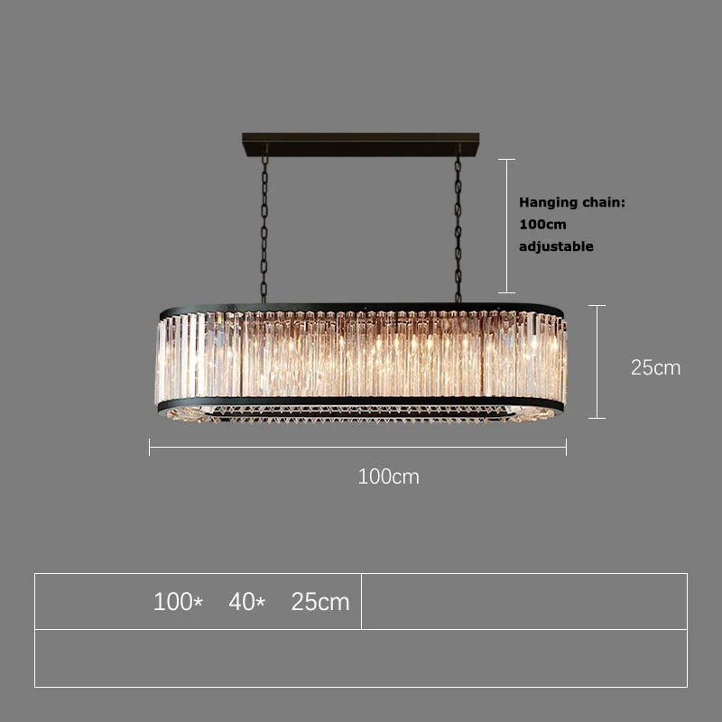 Gio Amber Crystal Dining Chandelier - fovolighting