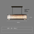 Gio Amber Crystal Dining Chandelier - fovolighting