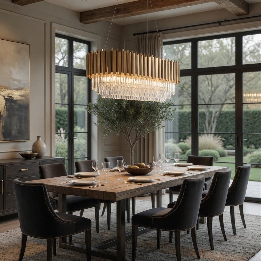 Gio Crystal Dining Room Chandelier - fovolighting