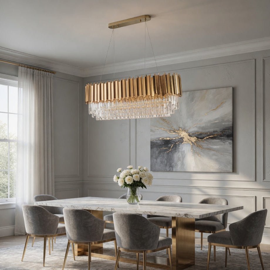 Gio Crystal Dining Room Chandelier - fovolighting