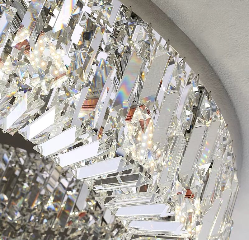 Gio Crystal Flush Mount Ceiling Chandelier - fovolighting