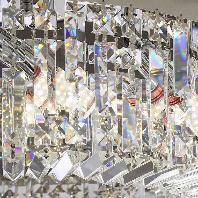 Gio Crystal Flush Mount Ceiling Chandelier - fovolighting