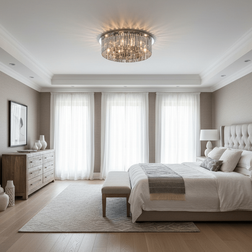 Gio Crystal Flush Mount Chandelier - fovolighting