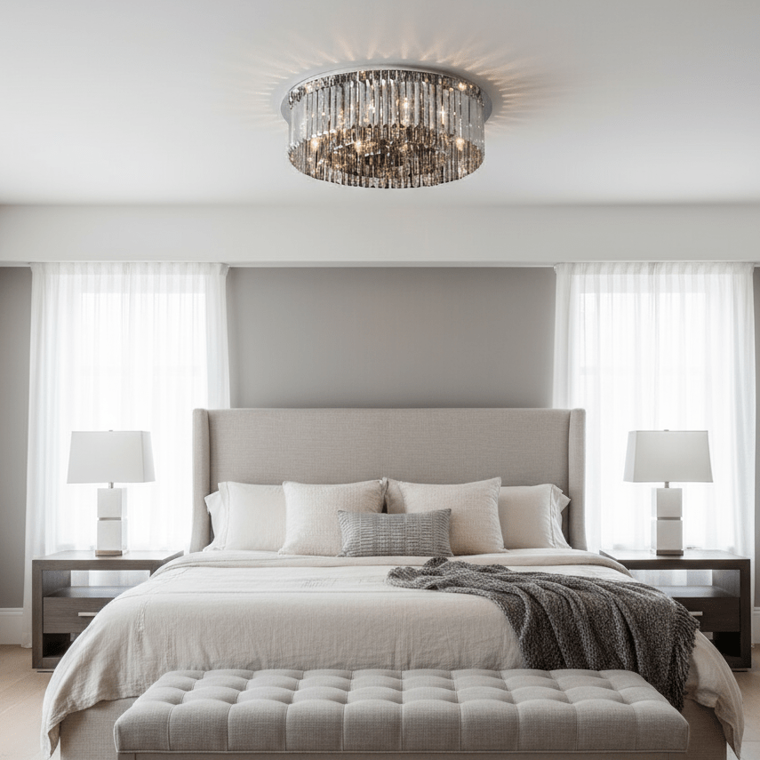 Gio Crystal Flush Mount Chandelier - fovolighting