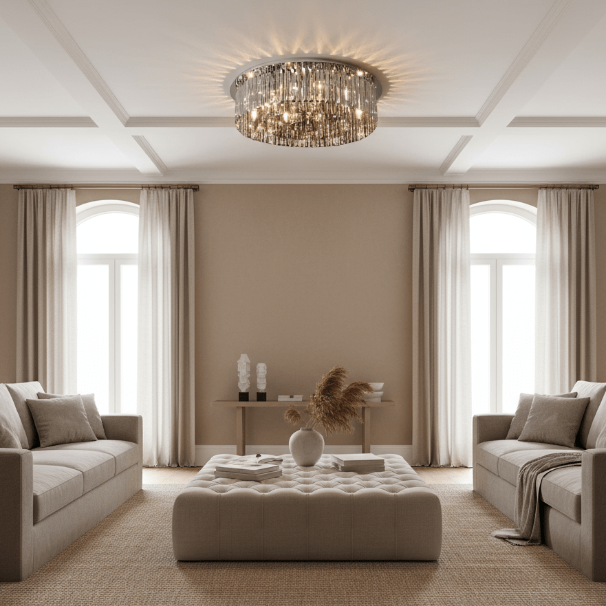 Gio Crystal Flush Mount Chandelier - fovolighting