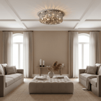 Gio Crystal Flush Mount Chandelier - fovolighting