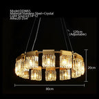 Gio Crystal Modern Chandelier - fovolighting